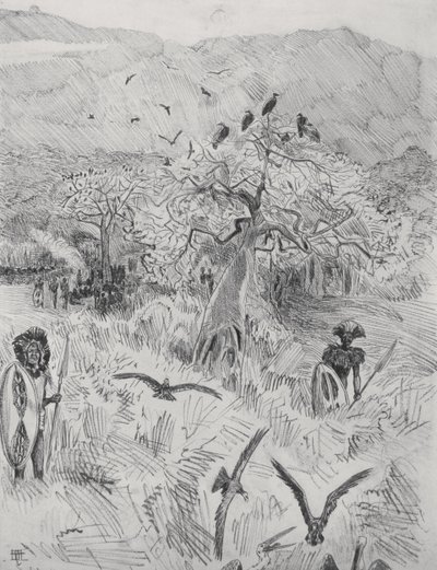 Campamento Masai, c.1884 de Harry Hamilton Johnston