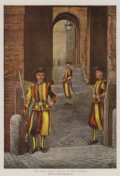 Los Guardias Suizos del Papa en el Vaticano de Harry Hamilton Johnston