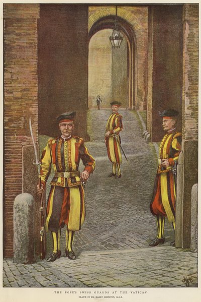 Guardias Suizos del Papa en el Vaticano de Harry Hamilton Johnston