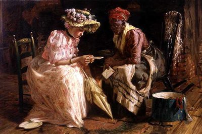 La carta (óleo sobre lienzo) de Harry Herman Roseland