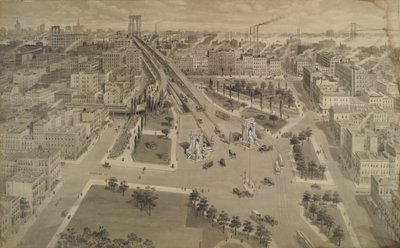 Plaza de Brooklyn del Puente de Manhattan, c.1917 de Harry M. Pettit