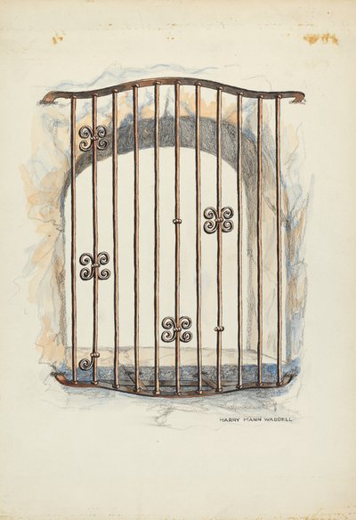 Reja de Hierro en la Ventana de Harry Mann Waddell
