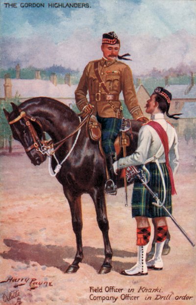 Los Gordon Highlanders, Oficial de Campo en Kharki, Oficial de Compañía en orden de instrucción de Harry Payne