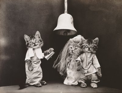 Serie Gatitos: Boda, c.1914 (grabado en plata) de Harry Whittier Frees