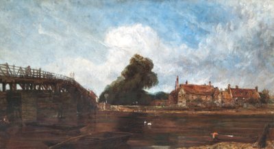 Old Hampton Court Bridge, c.1875 (acuarela sobre papel) de Harry Williams