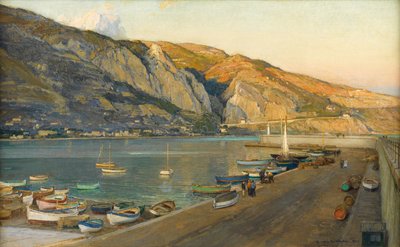 El puerto de Menton, Costa Azul de Harry van der Weyden
