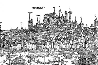 Vista de Nurnburgo en el siglo XV de Hartmann Schedel