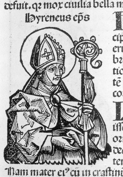 San Ireneo Obispo después de la Crónica de Núremberg por Hartmann Schedel de Hartmann Schedel