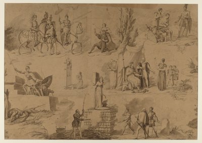 Seis escenas de la vida de Juana de Arco de Hartmann et Fils Manufactory