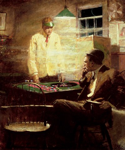 El jugador (óleo sobre lienzo) de Harvey T. Dunn