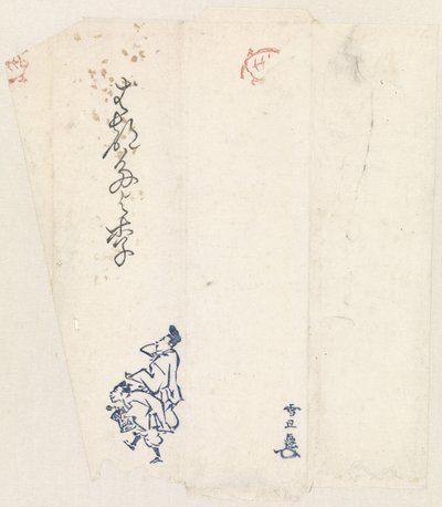 Sobre con dos bailarinas manzai de Hasegawa Settan