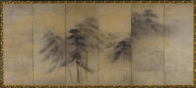 Pinos a la luz de la luna de Hasegawa Tohaku