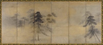 Pinos a la luz de la luna de Hasegawa Tohaku