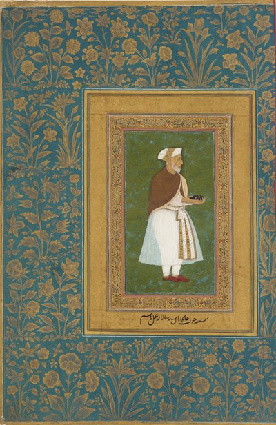 Abd al-Rahim, Khan Khanan, c.1627 (acuarela opaca, tinta y oro sobre papel) de Hashim Hashim
