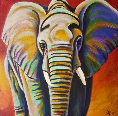 Elefante de colores de HaskellArt