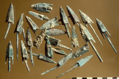 Puntas de flecha encontradas en la Ciudadela de Jerusalén de Hasmonean
