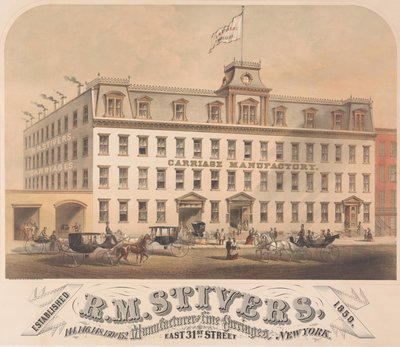 R. M. Stivers, fabricantes de carruajes finos, 146-152 East 31st Street, Nueva York, 1872-73 de Hatch and Co.