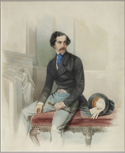 Retrato de Alexey Arkadyevich Stolypin Mongo 1816-1858 de Hau