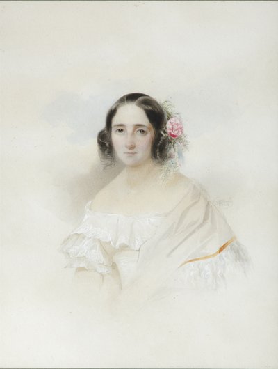 Retrato de Anna Alexeevna Olenina 1808-1888, 1839 de Hau