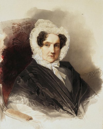 Retrato de la condesa Anna Vladimirovna Bobrinskaya 1769-1846, 1837 de Hau