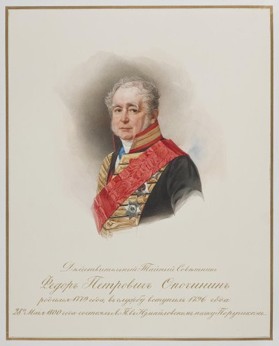 Retrato de Fyodor Petrovich Opochinin 1779-1852, c. 1850 de Hau