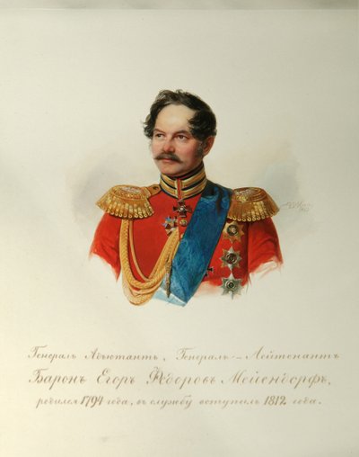 Retrato del General Yegor Fyodorovich Meiendorf 1794-1879 Del álbum de la Guardia Imperial, 1846-1849 de Hau