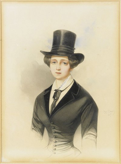 Retrato de la Gran Duquesa Catalina Mikhailovna de Rusia 1827-1894, 1847 de Hau