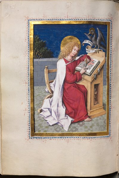 Libro de los Evangelios con Retratos de Evangelistas: San Juan de Hausbuch Master