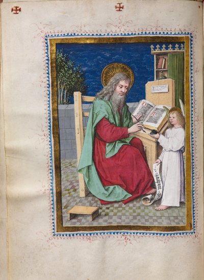 Libro de los Evangelios con Retratos de los Evangelistas: San Mateo, c. 1480 de Hausbuch Master