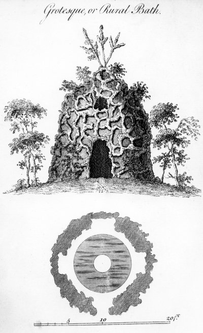 Grotesco o Baño Rural, por William Wright, 1762 de Haynes King