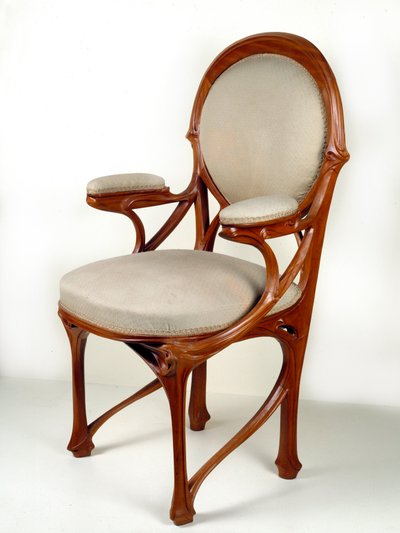 Art Nouveau: sillón de nogal americano de Hector Guimard