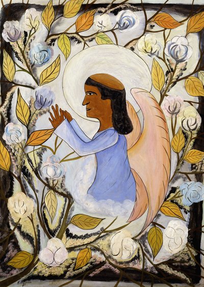 The Angel Saint Francis in Prayer; Ange St. Francis en Priere, c.1947-48 (óleo sobre masonita) de Hector Hyppolite