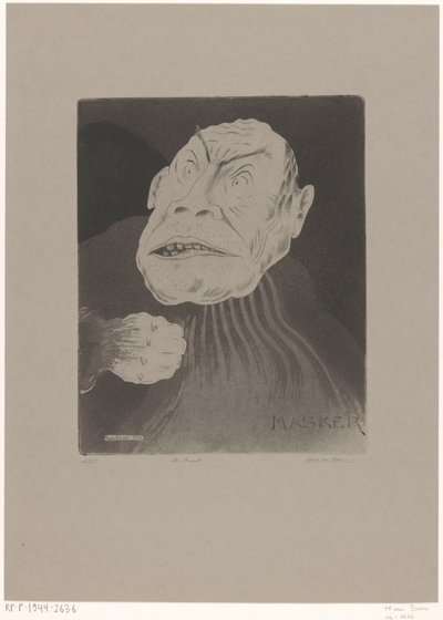 De bruut (título original del objeto)
Masker (título original de la serie en el objeto) de Hein von Essen (signed by artist)