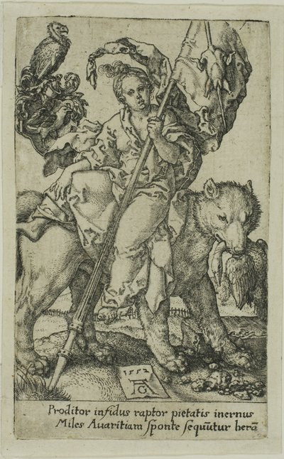Avaricia, de los Vicios de Heinrich Aldegrever