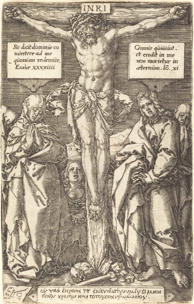 Cristo en la Cruz, 1553 de Heinrich Aldegrever