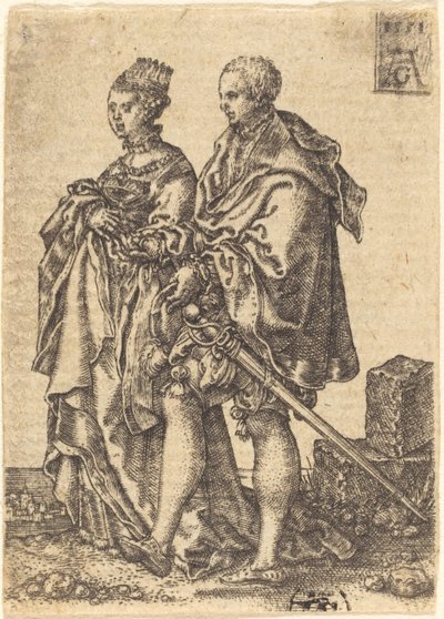 Pareja bailando de Heinrich Aldegrever