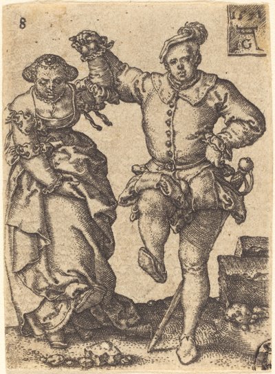 Pareja bailando de Heinrich Aldegrever
