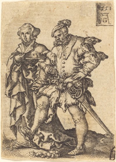 Pareja bailando de Heinrich Aldegrever