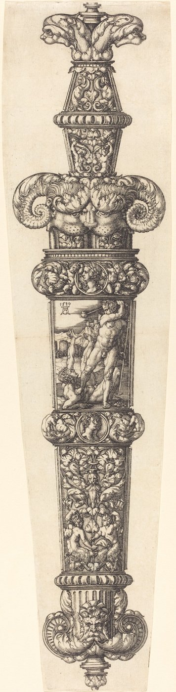 Diseño para una funda de daga con Caín y Abel de Heinrich Aldegrever