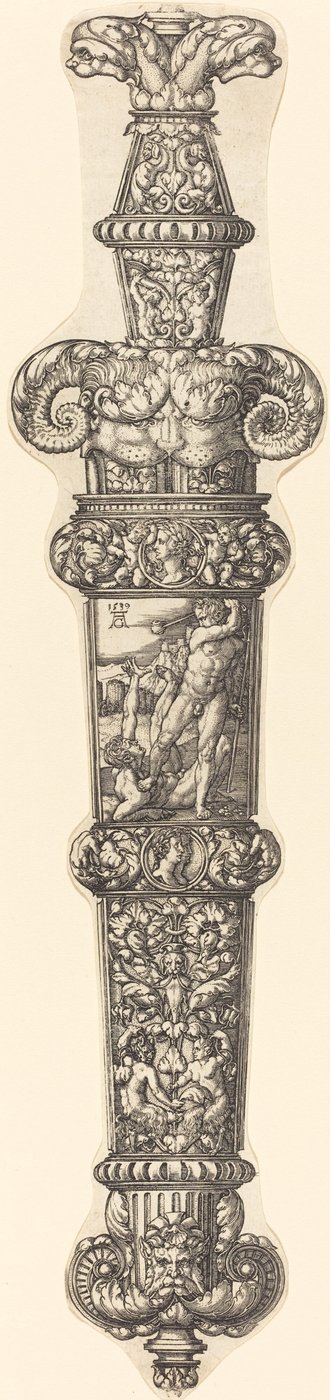Diseño para una Vaina de Daga con Caín y Abel de Heinrich Aldegrever