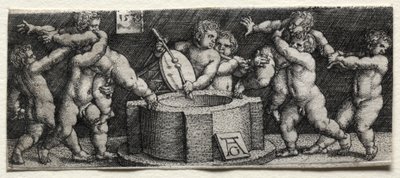 Ocho niños desnudos en un pozo de Heinrich Aldegrever