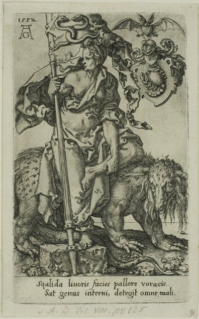 Envidia, de los Vicios de Heinrich Aldegrever