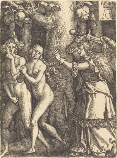 Expulsión del paraíso de Heinrich Aldegrever