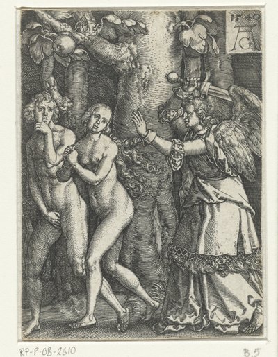 Expulsión del Paraíso de Heinrich Aldegrever