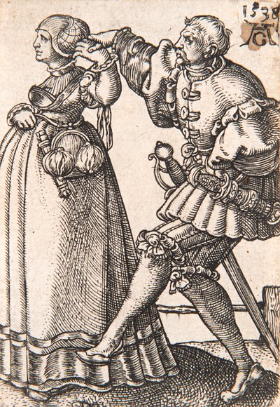 De la serie Los Pequeños Bailarines de Boda, 1538 de Heinrich Aldegrever