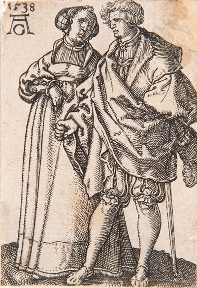 De la serie Los pequeños bailarines de boda, 1538 de Heinrich Aldegrever