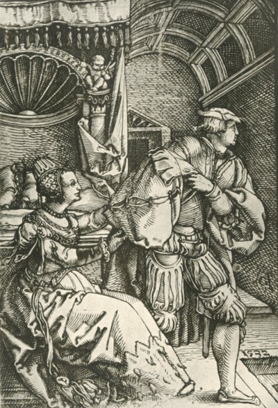 José huyendo de la esposa de Potifar, c1532, 1908 de Heinrich Aldegrever