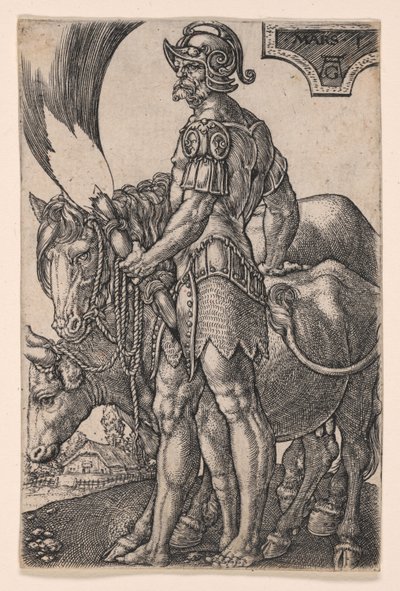 Marte, de Los siete dioses planetarios de Heinrich Aldegrever