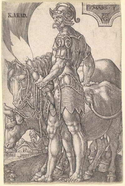 Marte, de Los siete planetas, 1533 de Heinrich Aldegrever