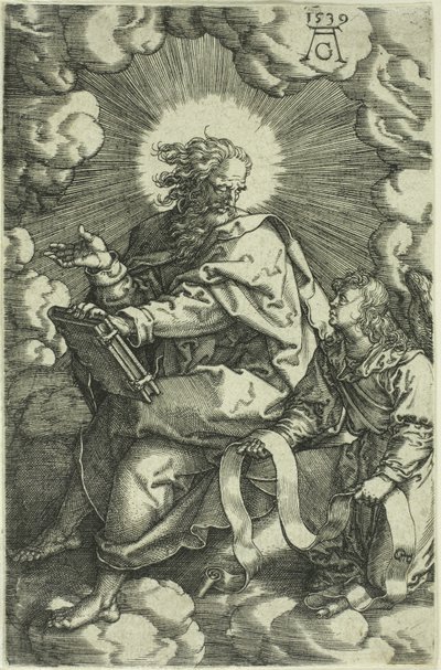Mateo, de Los Cuatro Evangelistas, 1539 de Heinrich Aldegrever